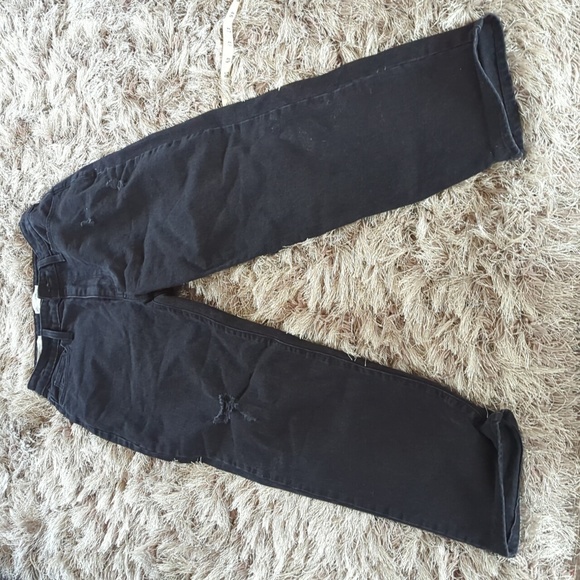 Universal Thread Wide Denim Pants, Women's Size L (W30) cotton ivory Vintage Second Hand